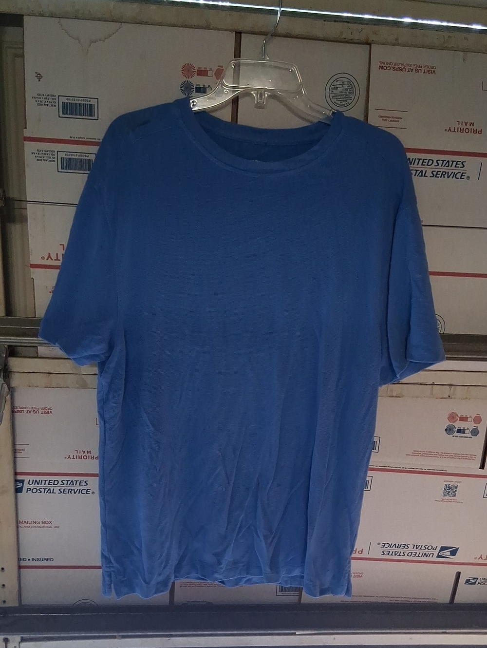 Island Shores Size L Classic Men's Crew Neck T‑Shirt in Blue (A 106)